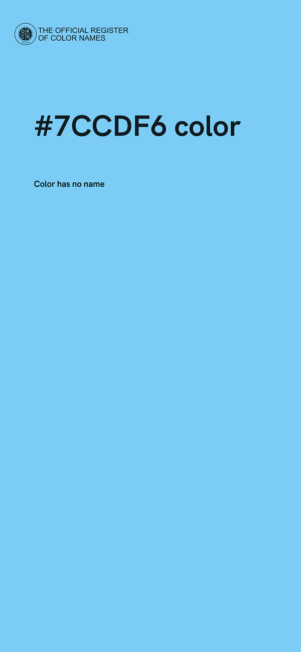 #7CCDF6 color image