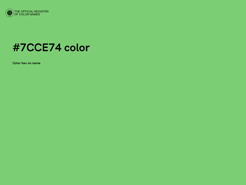 #7CCE74 color image