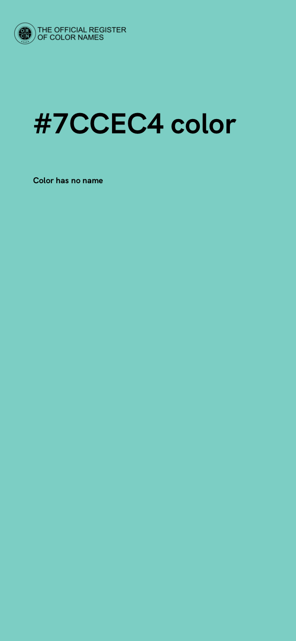 #7CCEC4 color image