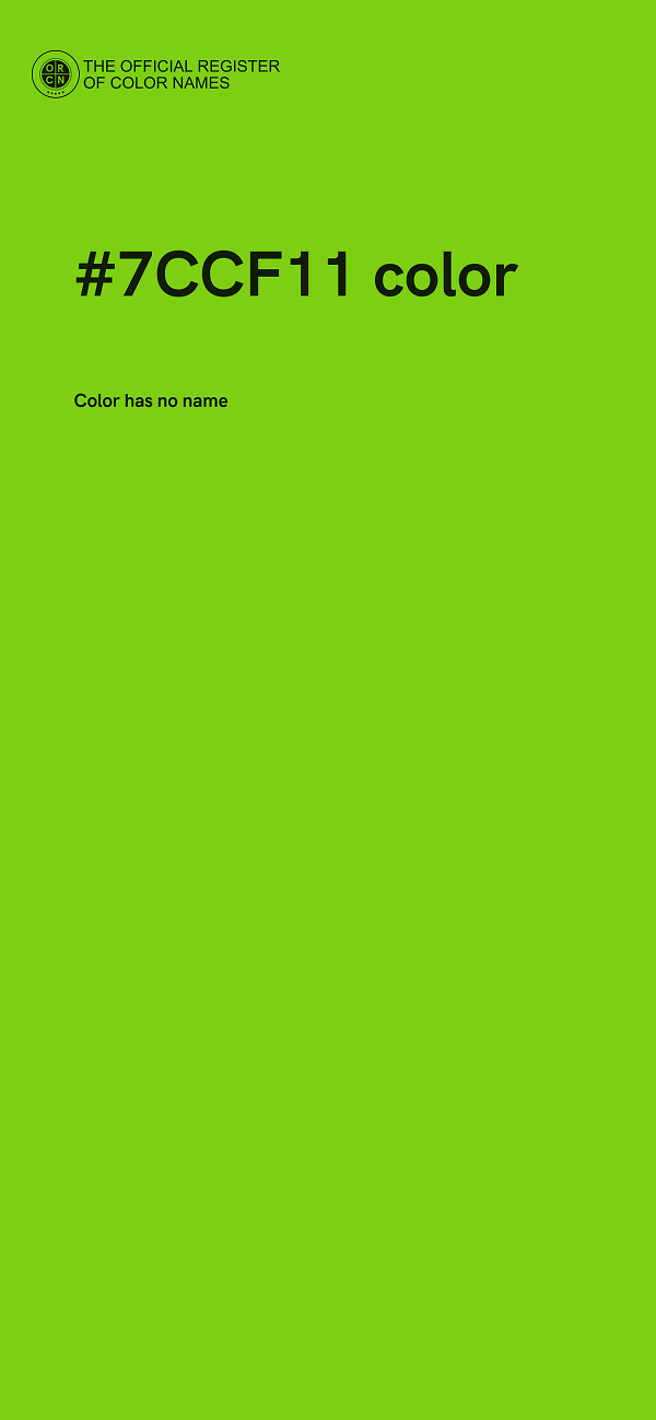 #7CCF11 color image