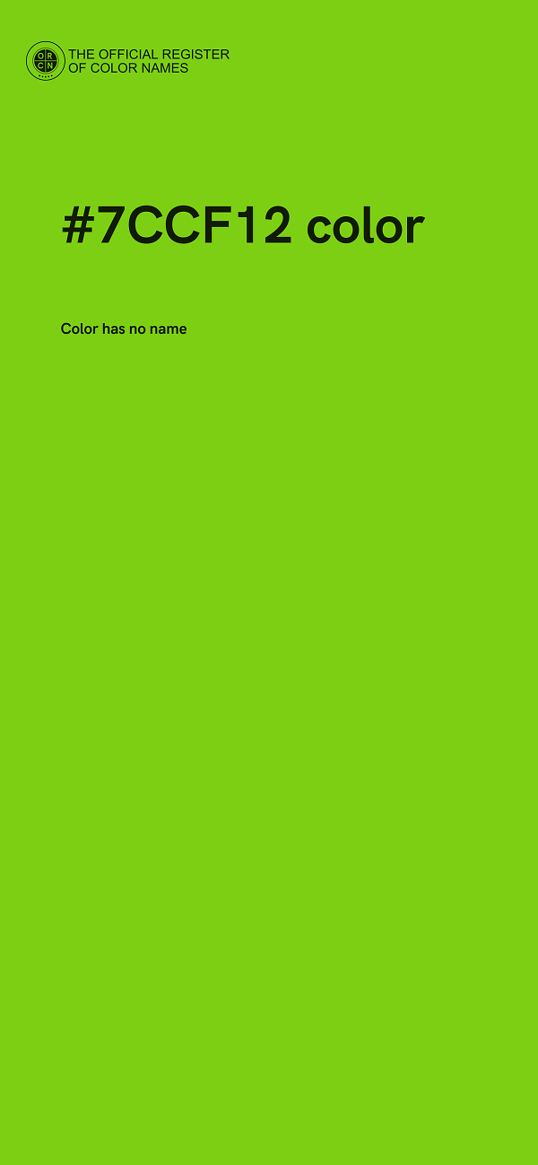 #7CCF12 color image