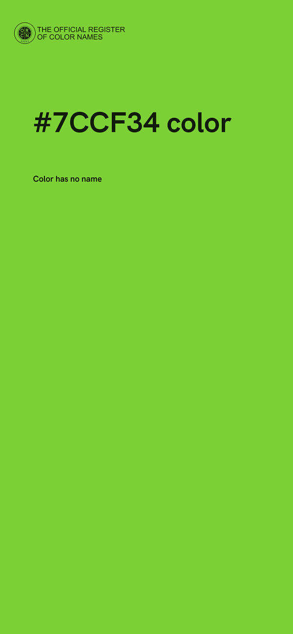#7CCF34 color image
