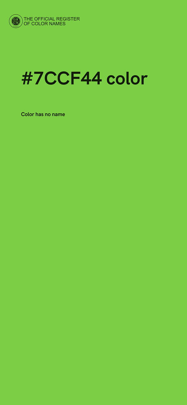 #7CCF44 color image