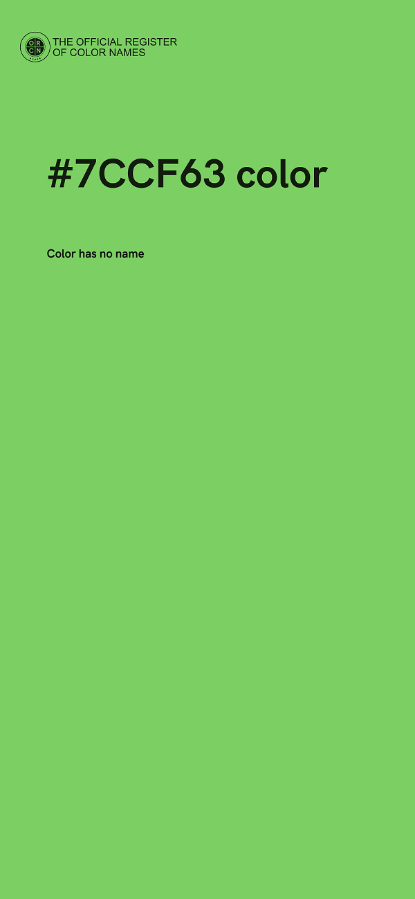 #7CCF63 color image