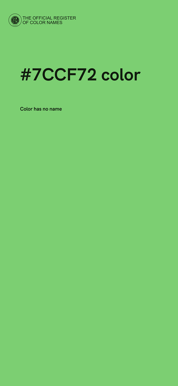 #7CCF72 color image