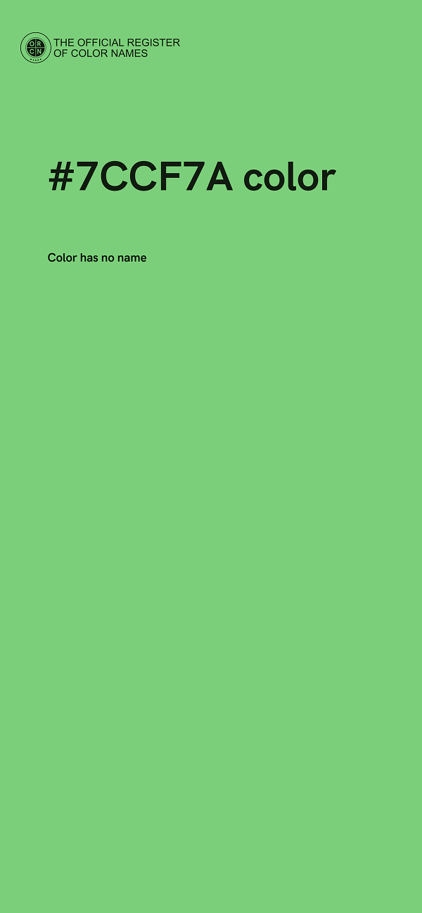 #7CCF7A color image