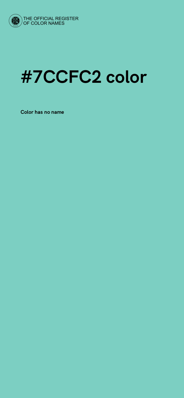 #7CCFC2 color image