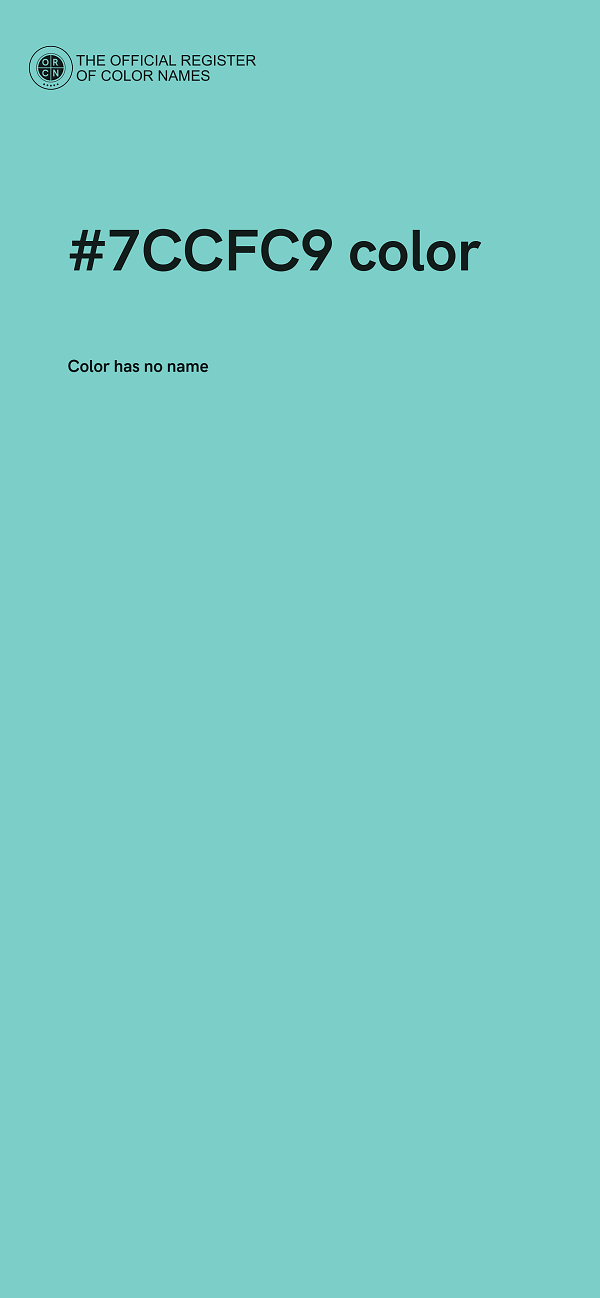 #7CCFC9 color image