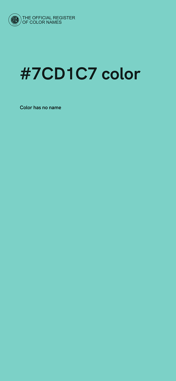#7CD1C7 color image