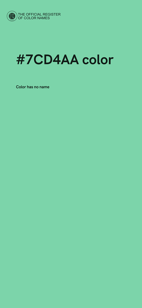 #7CD4AA color image