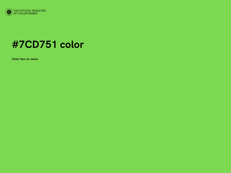 #7CD751 color image