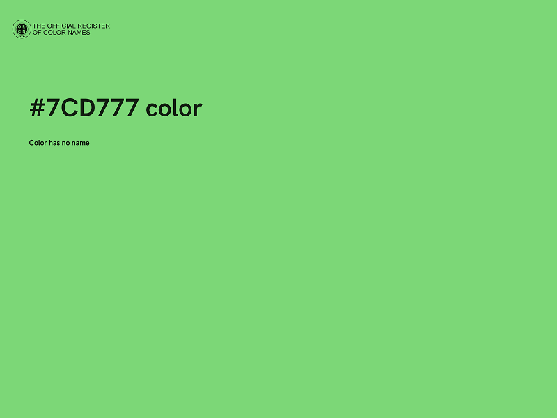 #7CD777 color image