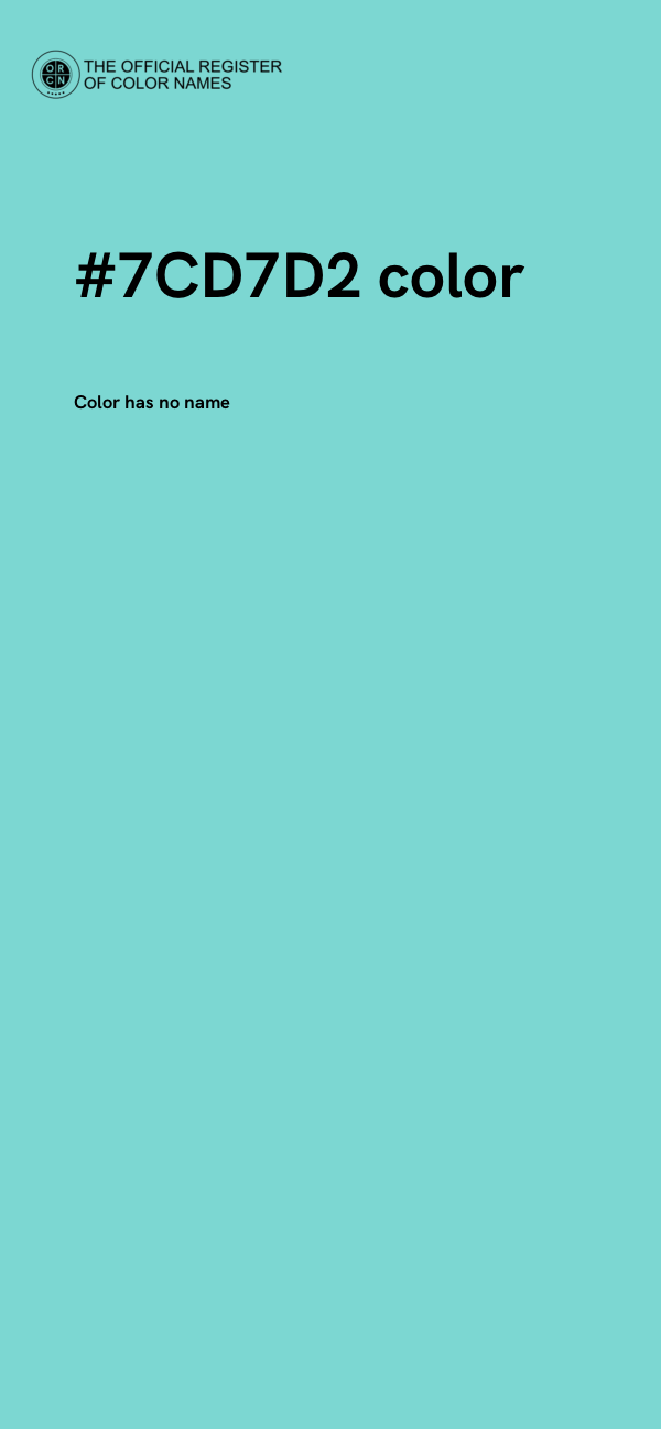 #7CD7D2 color image