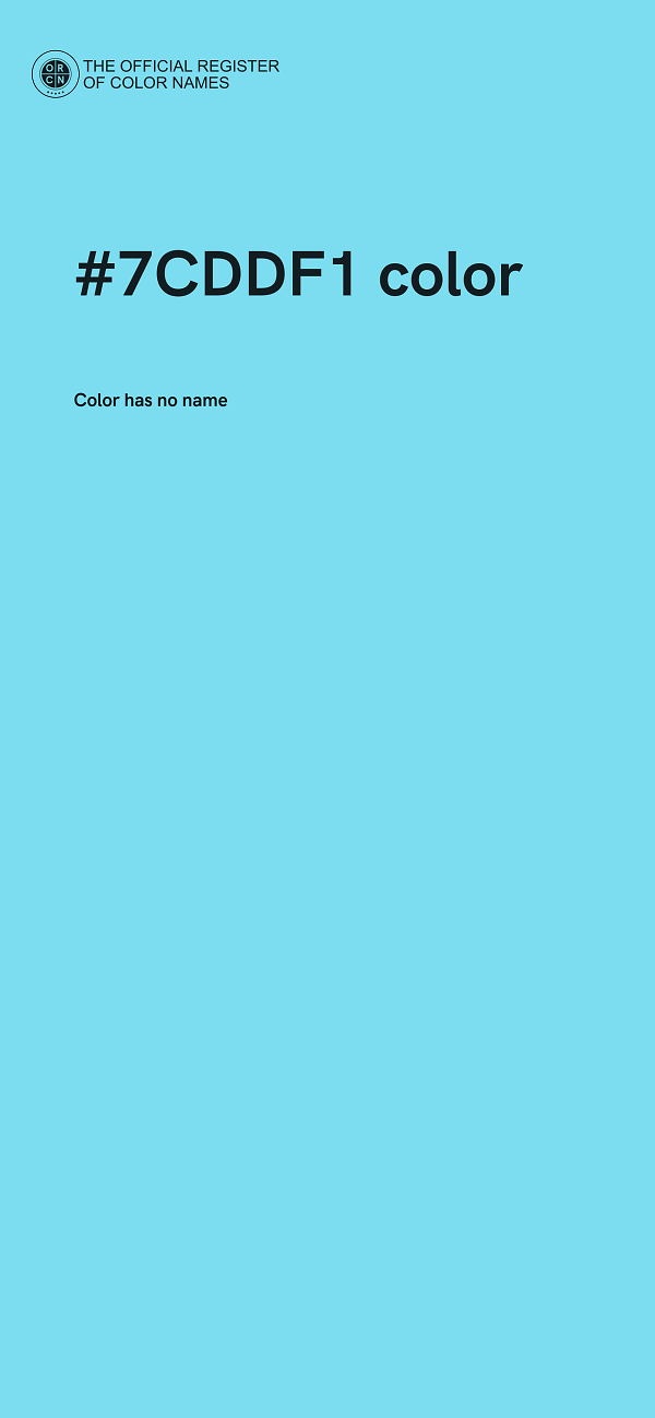 #7CDDF1 color image
