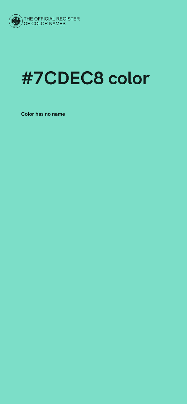 #7CDEC8 color image