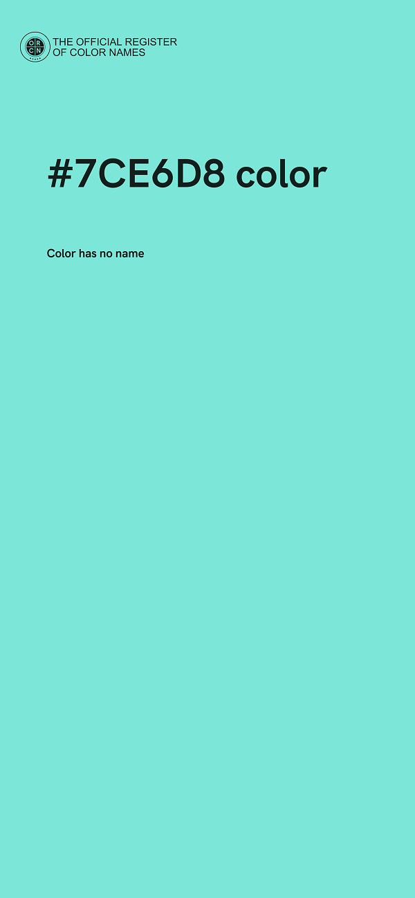 #7CE6D8 color image