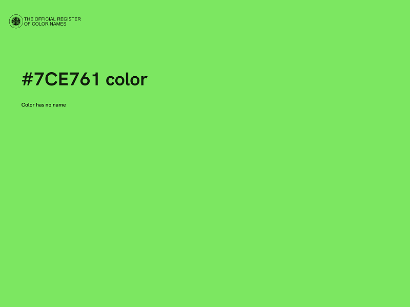 #7CE761 color image