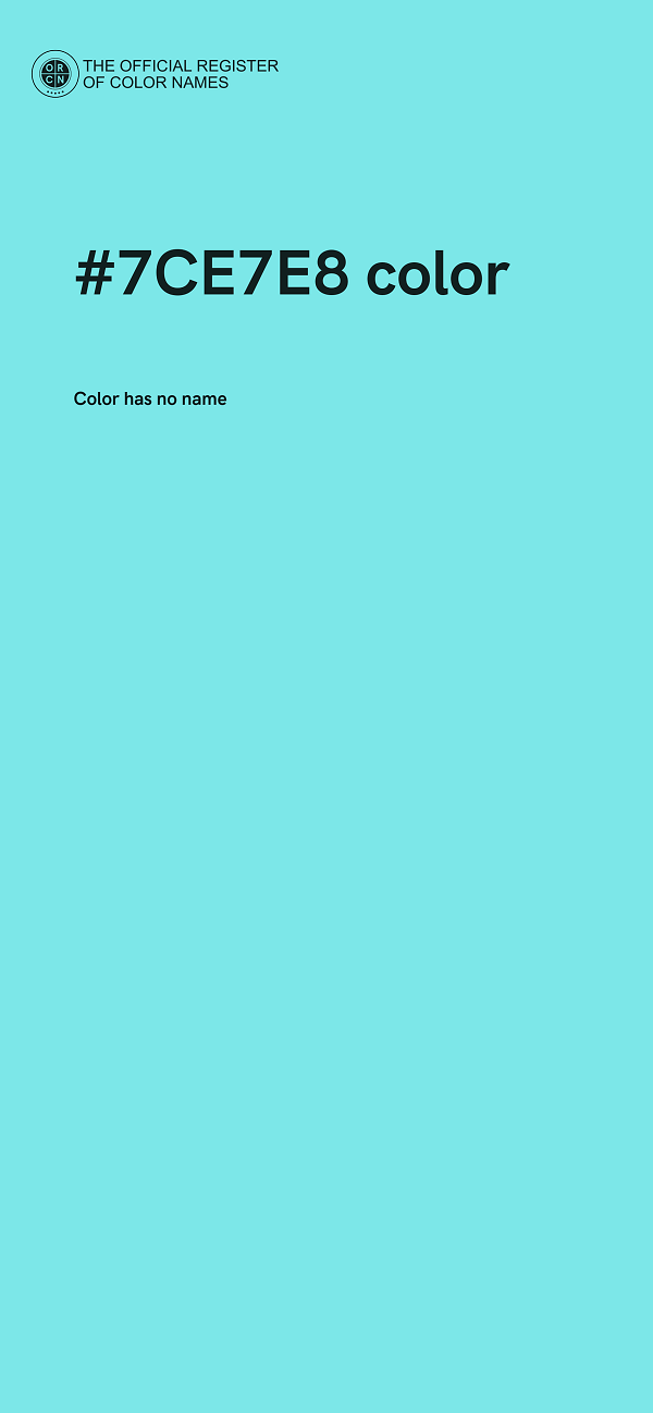 #7CE7E8 color image