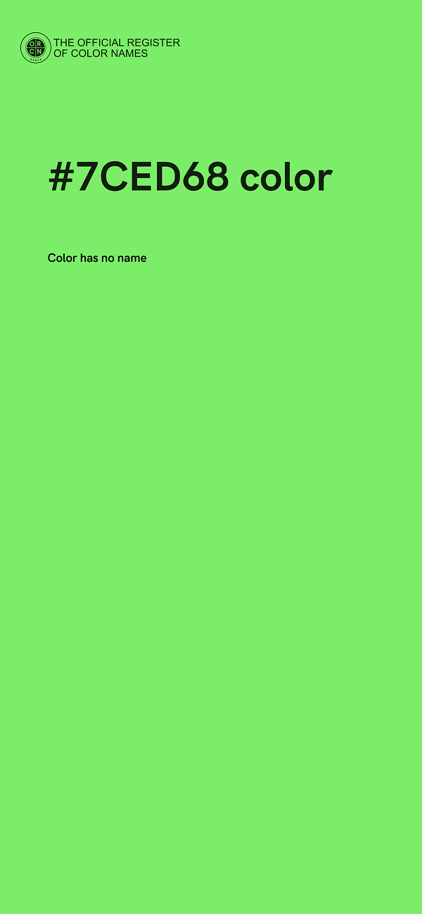 #7CED68 color image