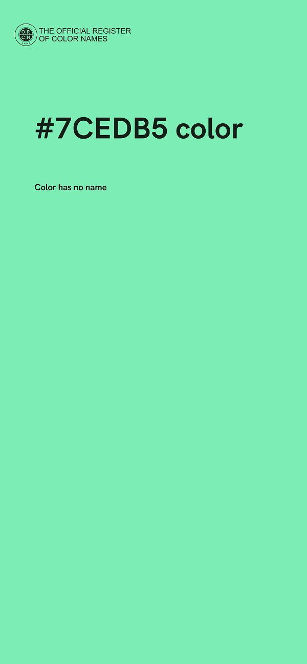 #7CEDB5 color image