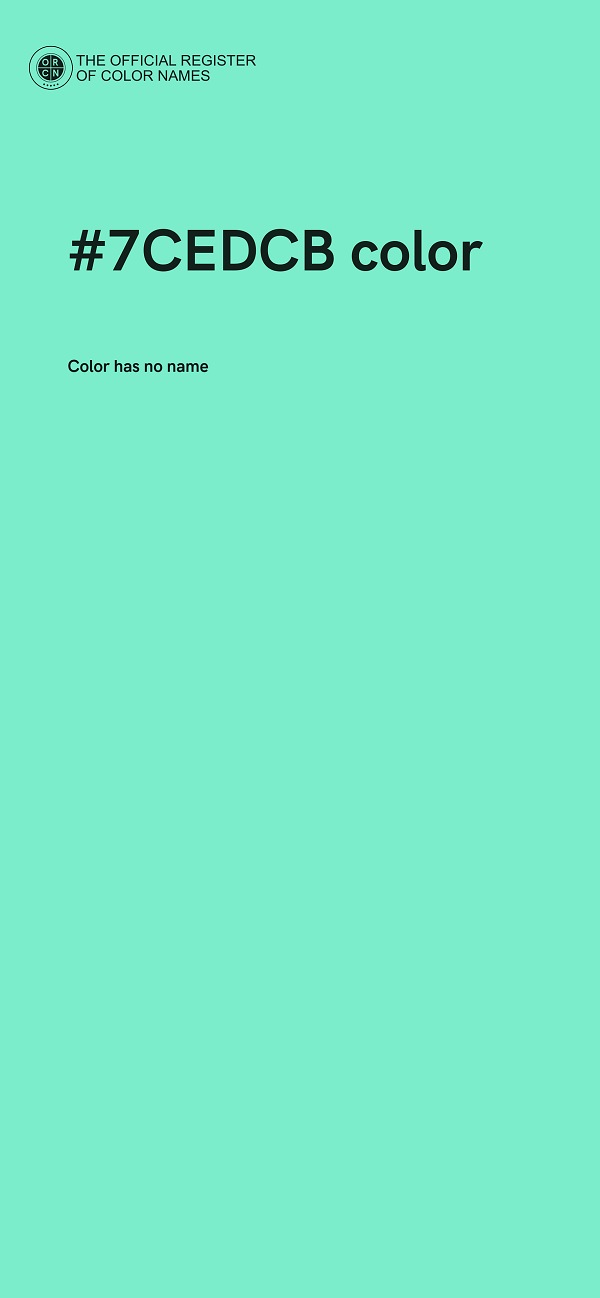 #7CEDCB color image
