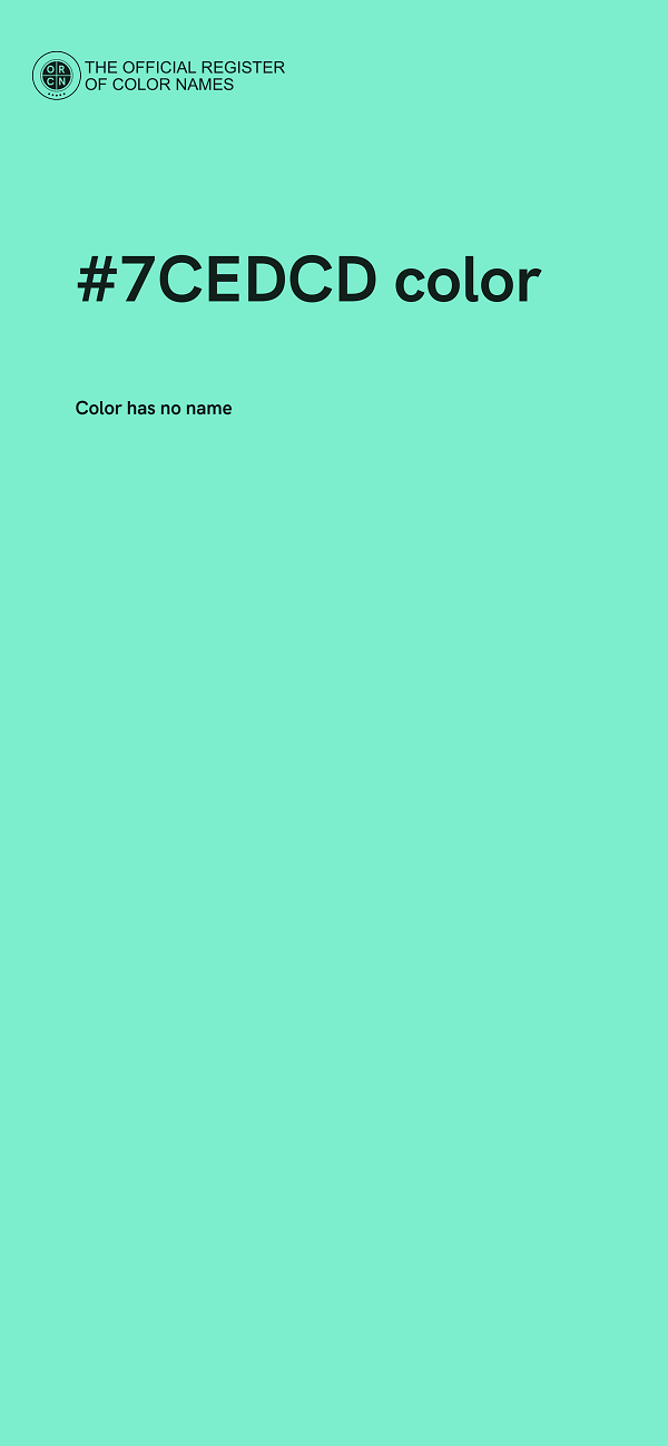 #7CEDCD color image