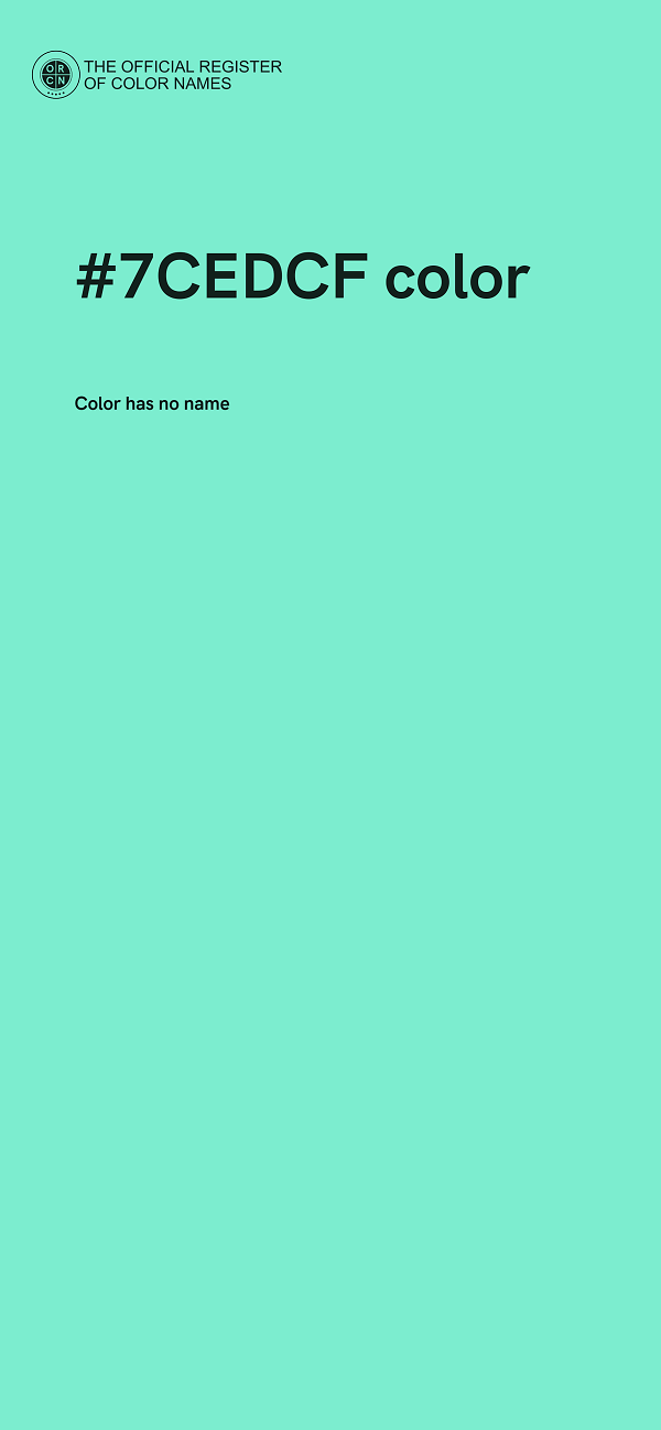 #7CEDCF color image