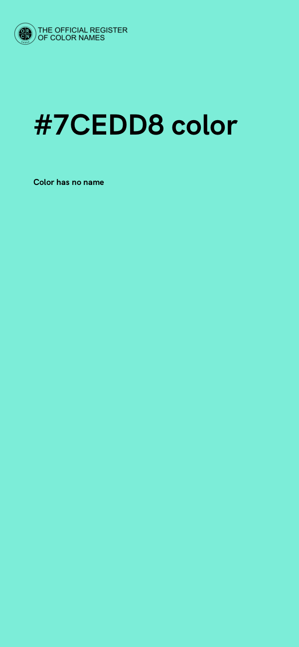 #7CEDD8 color image