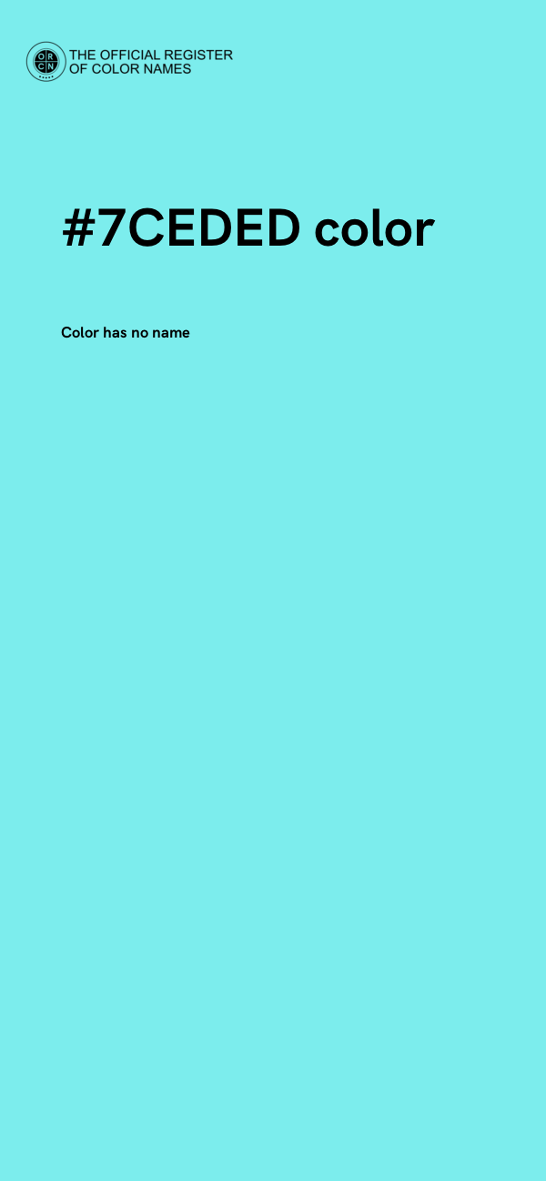 #7CEDED color image