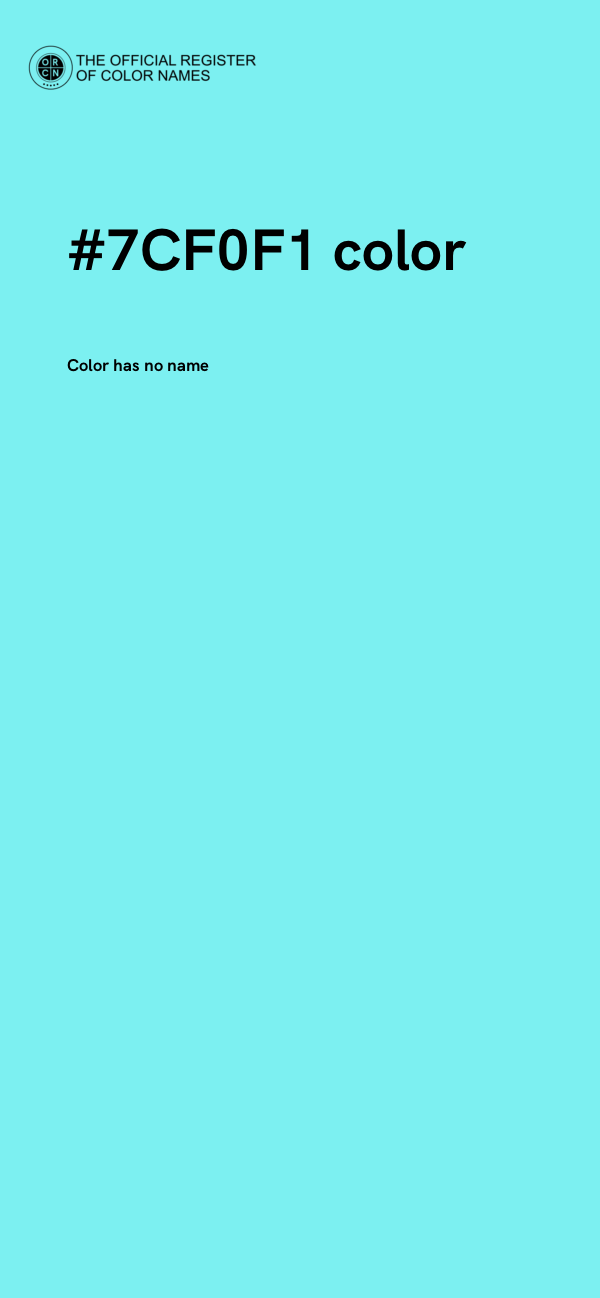#7CF0F1 color image