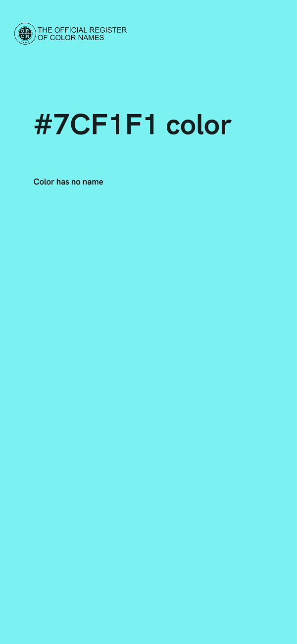 #7CF1F1 color image