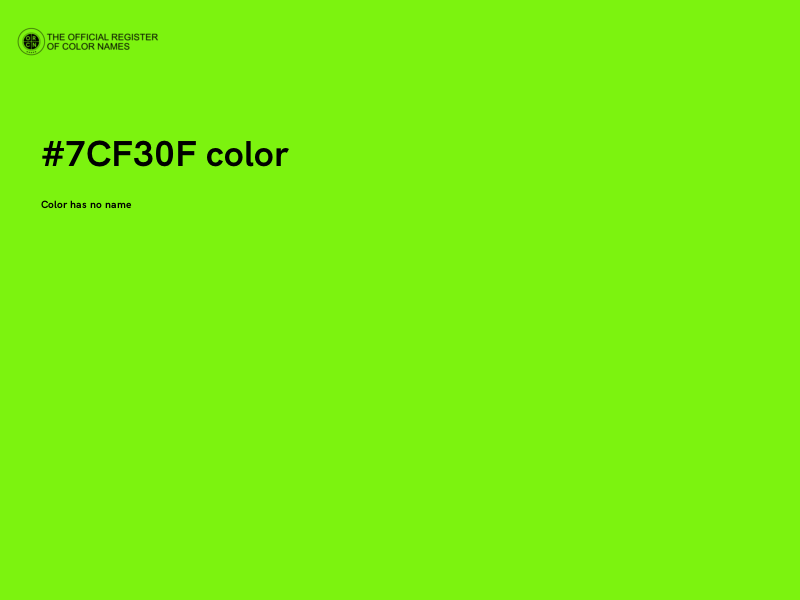 #7CF30F color image