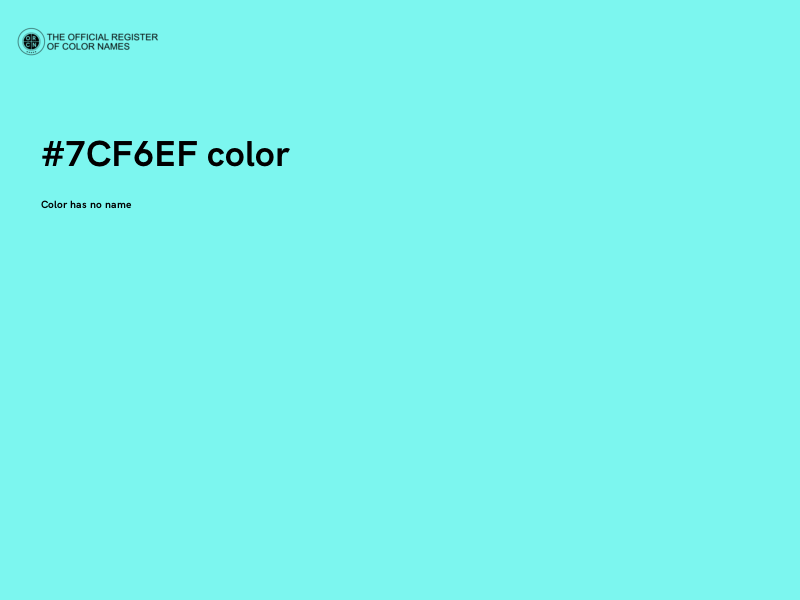 #7CF6EF color image