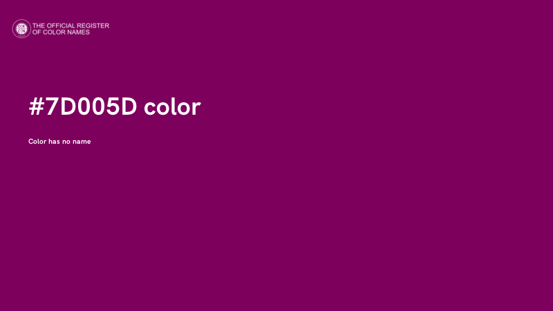 #7D005D color image