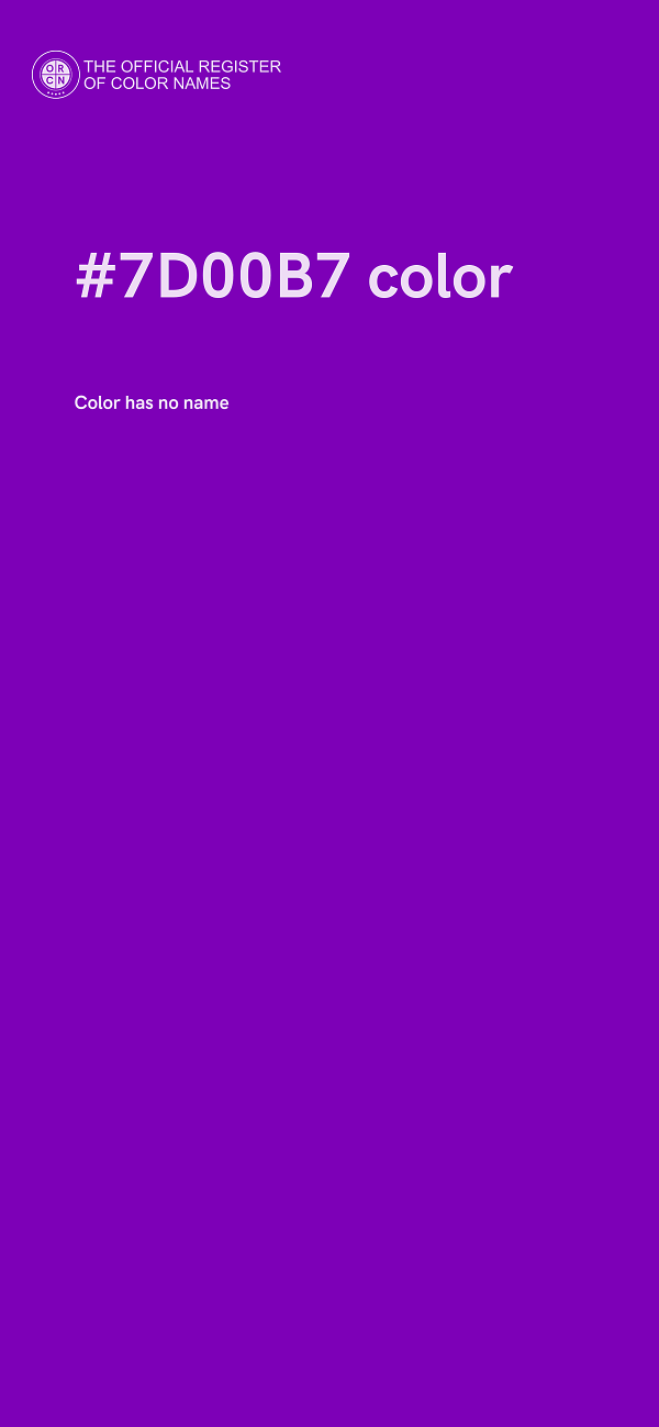 #7D00B7 color image