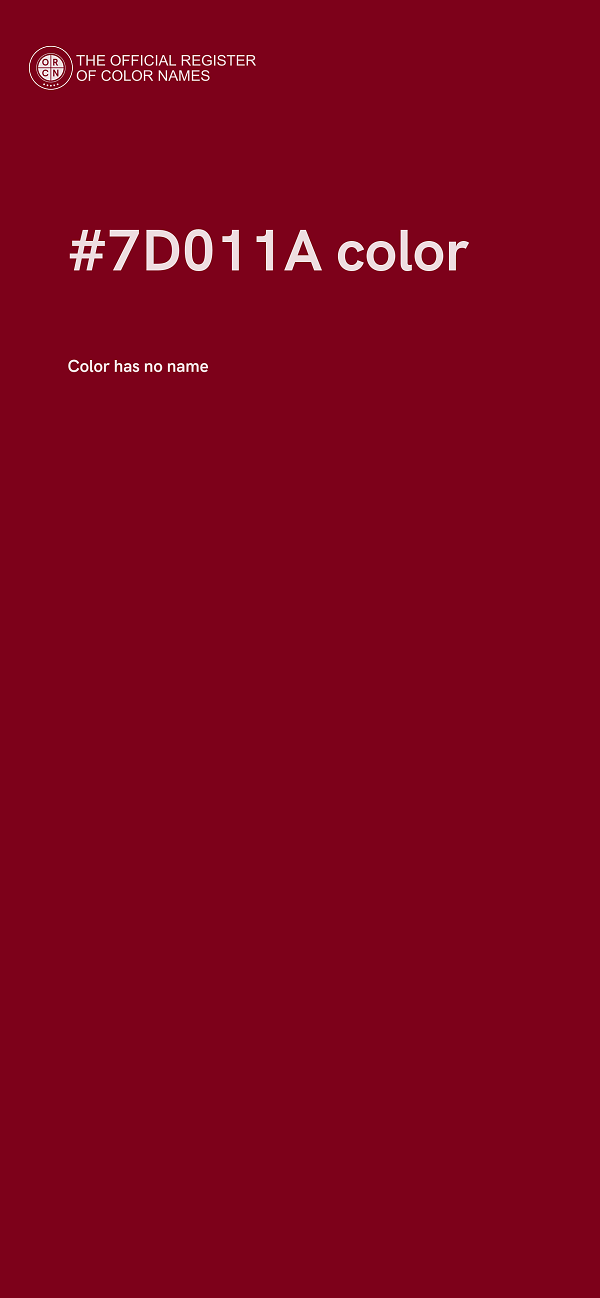 #7D011A color image