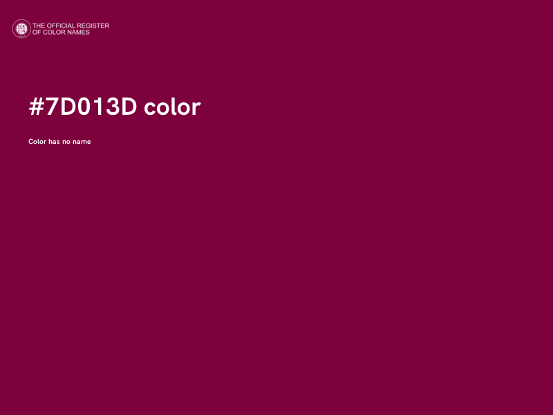 #7D013D color image