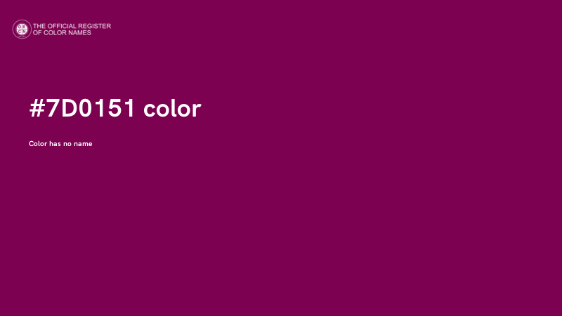 #7D0151 color image