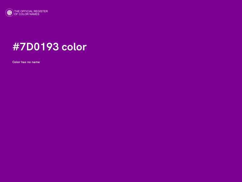 #7D0193 color image