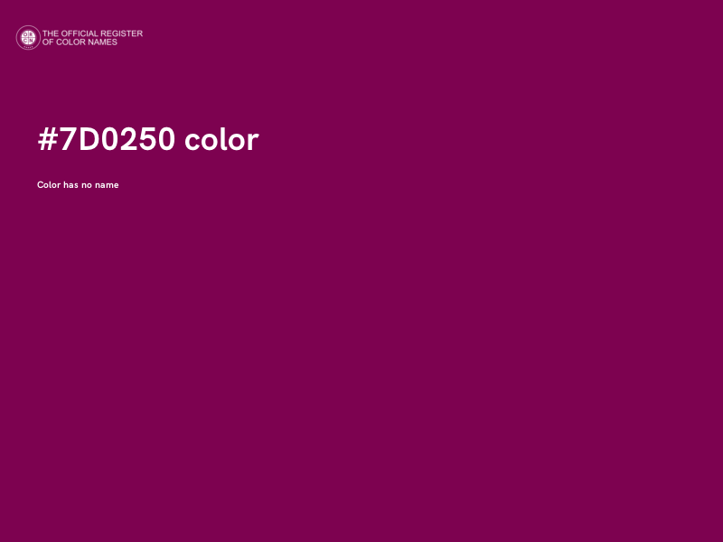 #7D0250 color image