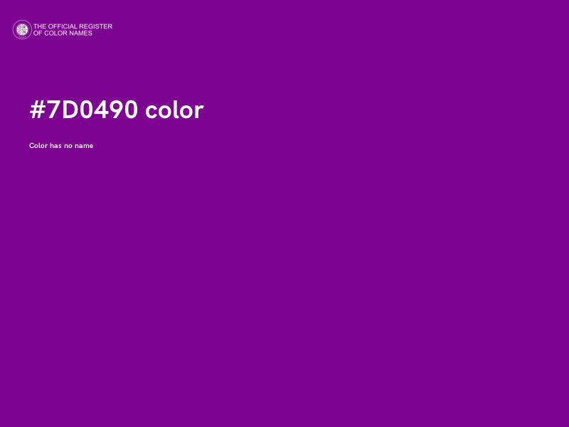 #7D0490 color image
