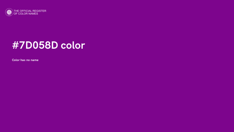 #7D058D color image