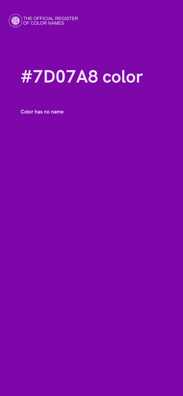 #7D07A8 color image