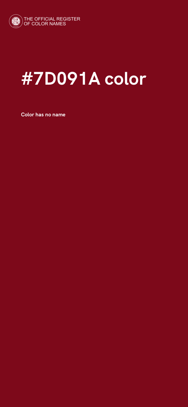#7D091A color image