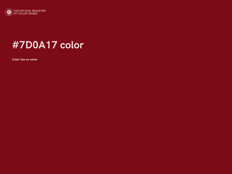 #7D0A17 color image