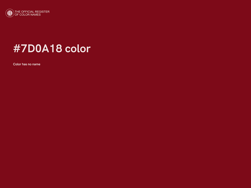 #7D0A18 color image