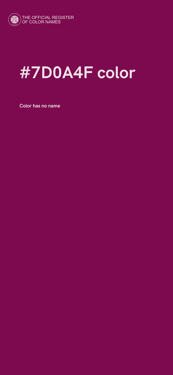 #7D0A4F color image