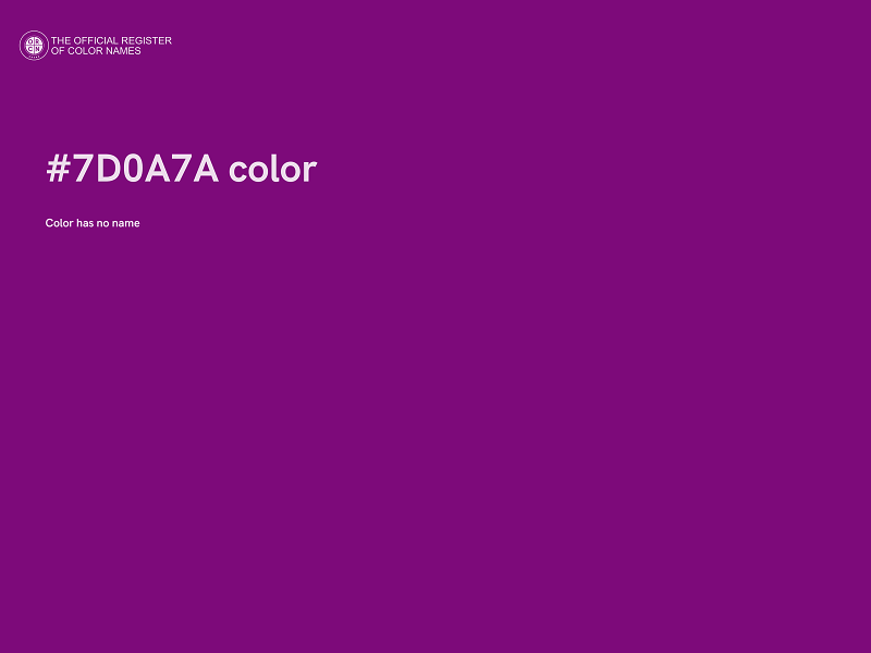 #7D0A7A color image