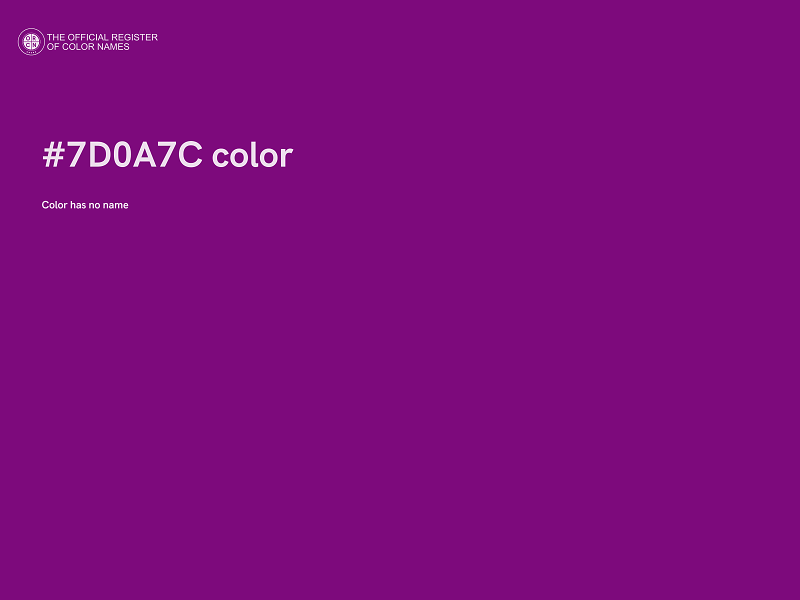 #7D0A7C color image