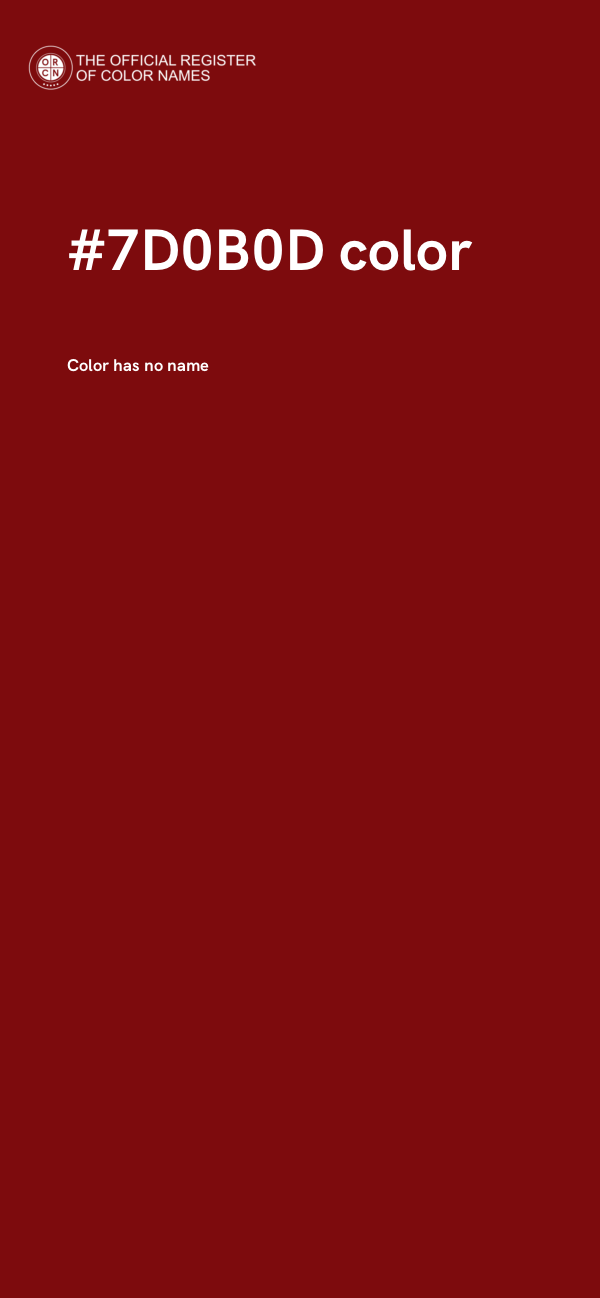 #7D0B0D color image
